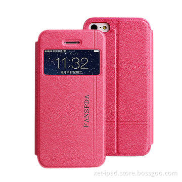 Flip leather wallet case for iPhone 5/5s, PU+PC standing feature